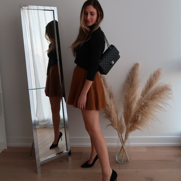 Camel Corduroy Circle Skirt - Picture 3 of 5